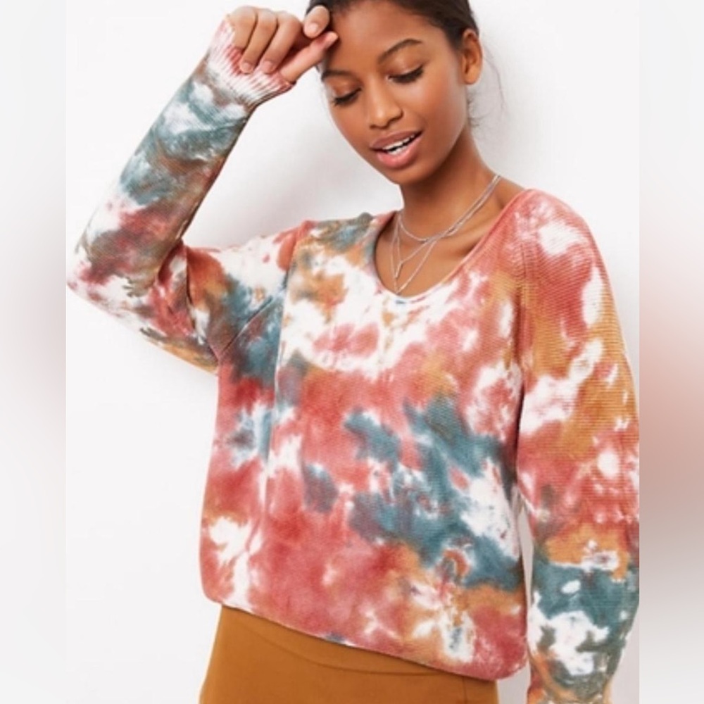 Lou & Grey Multicolor Tie-Dye Sweater